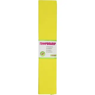 Папір гофра 2*0,5м жовтий №701514