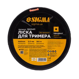Леска косильна Д=3мм зірка Sigma (160м)