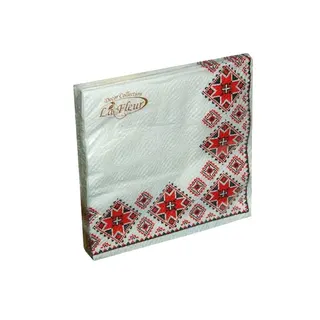 Серветка ТМ "La Fleur " 33*33 2шар. (16шт) НР Новорічні 