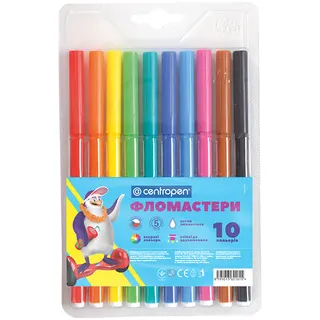 Фломастери "Centropen" на 10 кол.№7790/7550