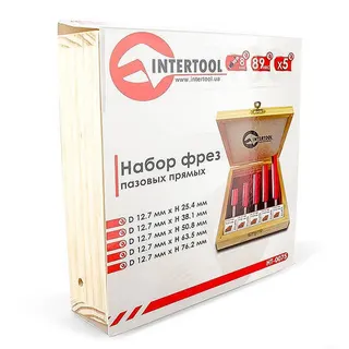 Набір фрез пазових прямих 5 шт Intertool