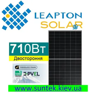 Сонячна панельФЭМ LP182x210-M-66-NB-620W,Fiberglass frame, bifacial with dual glass 