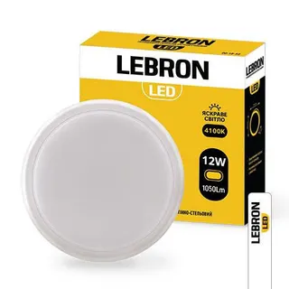 Світильник Lebron LED L-WLR-S 15W, круглий, 4100K.1300Lm,IP 65 датчик руху