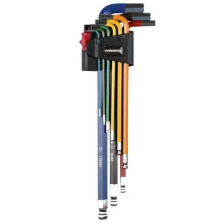 Набір Г-продібних ключів HEX 9од. S2 1.5-10 мм HAISSER