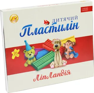 Пластилин 16 кол. 320гр Ліпландія/Пластіленд/Тетрада