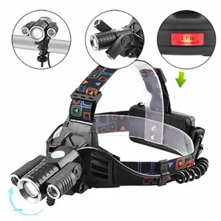 Ліхтар налобний Police W602-T6+2XPE 2x18650, zoom, ЗУ 220V/12V, Box