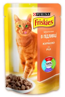 Фріскіс для котів Курка шматочки у соусі  26*85г