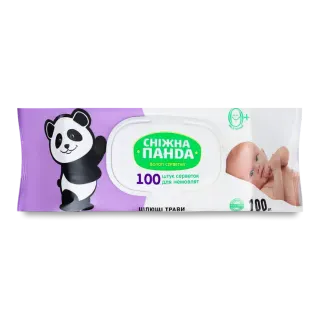 Серветки вологі Cніжна панда 100шт д/немовлят