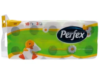 Туалетний Папір "Perfex Де Люкс"Ромашка білий 3шар. 10рул