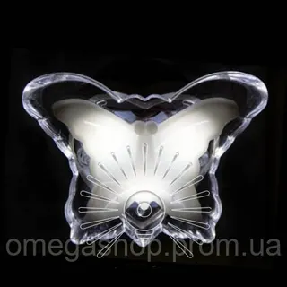 Нічник Lemanso Метелик білий 3 LED / NL100