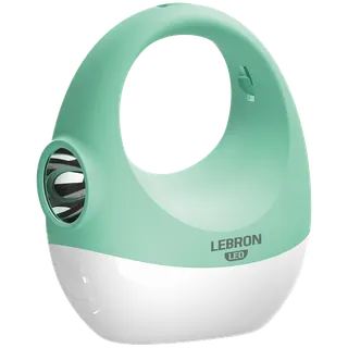 LED ліхтар кемпінговий LEBRON L-HL-617, 7.5W, 1200mAh*2 Li-Ion, зелений, USB