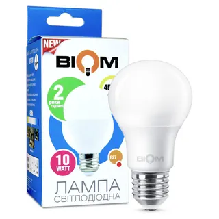 Світодіодна лампа Biom А-60 Е27 10W 4500K АКЦІЯ 3шт