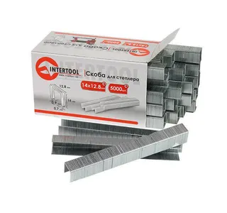 Скоба для пневмостеплера Intertool PT-8014 РТ-1610 14x12.8мм 0.9x0.7мм 5000шт