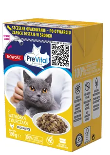 Корм для котів PreVital з куркою в желе 100 г