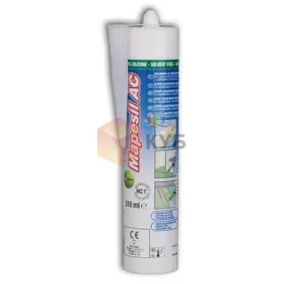 Шов кольоровий MAPEI Герметик силіконовий санітарний Mapesil AC 120 Чорний