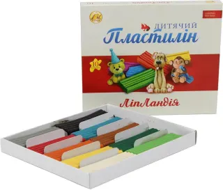 Пластилин 10 кол. 200гр Ліпландія/Пластіленд/Тетрада