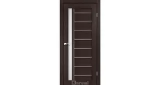 DARUMI Двері BORDO 700*2000, Венге панга, мал  чорне скло