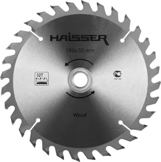 Диск пильний 190*30 32 зуб по дереву HAISSER